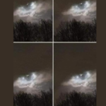 Man captures glowing figure shining through clouds