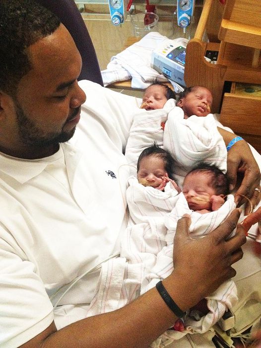 Last Kiss Before Child Delievery: A Man Lost His Wife And Became a Single Dad To Quadruplets!