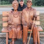 For three years, this guy carved a wooden figure of his parents.