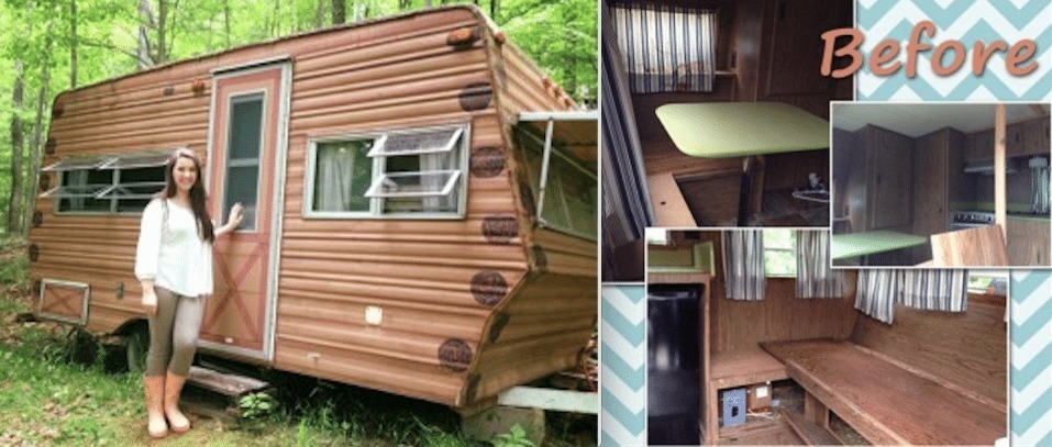 14-Year-Old Girl Spend 200$ To Buy An Old Caravan, But Wait Till You See What She Made Of It