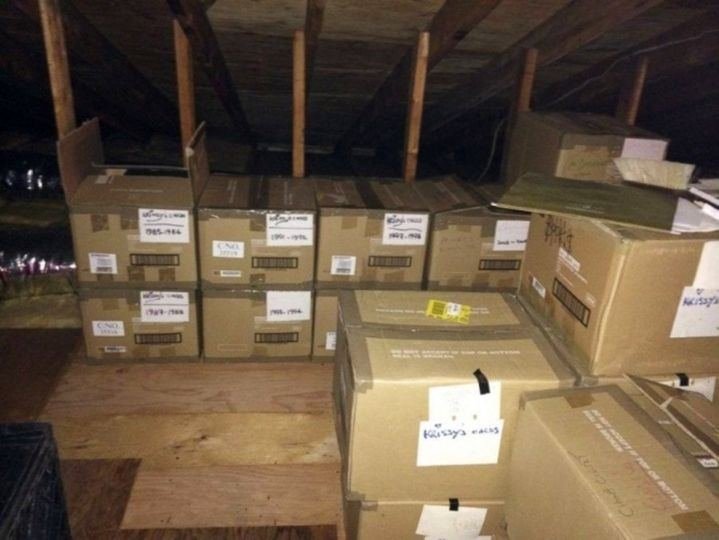 A woman hid several boxes in her attic from her husband for 40 years