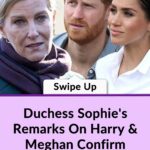 Sophie, Duchess Of Edinburgh Ends Silence On Harry And Meghan Leaving Royal Family