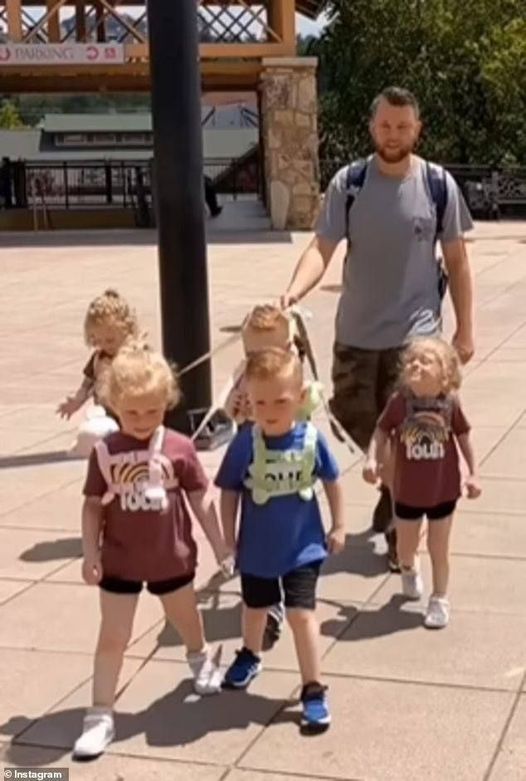 Dad Gets Massively Shamed for Putting Leashes on His 5-Year-Old Quintuplets