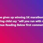 Marine gives up winning 5K marathon after hearing child say “will you run with me?”