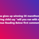 Marine gives up winning 5K marathon after hearing child say “will you run with me?”