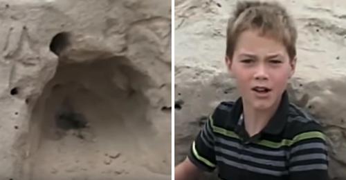 11-Year-Old Boy Playing On Beach Finds A Little Girl Buried Alive In Sand, Immediately Jumps To Action