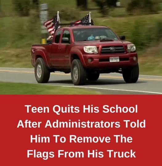 Teen Quits His School After Administrators Told Him To Remove The Flags