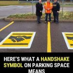 A new symbol is showing up on some parking spaces!