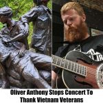 Breaking: Oliver Anthony Stops Concert to Thank Vietnam Veterans