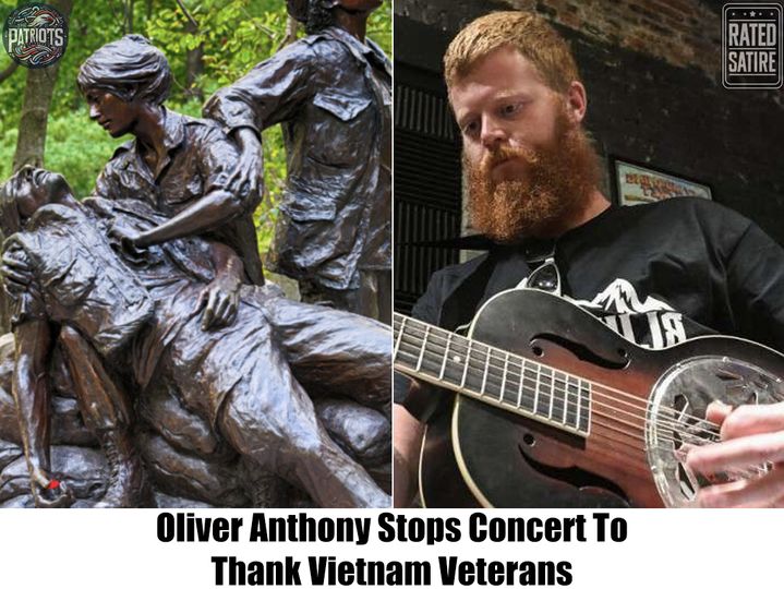 Breaking: Oliver Anthony Stops Concert to Thank Vietnam Veterans