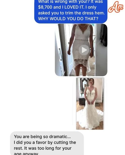 My wedding dress was purposefully ruined by SIL Before I exposed her on my wedding day nobody believed me