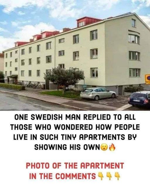 How do Swedish people live in such tiny apartments? This man showed what is in the inside of his tiny apartment and surprised everyone!