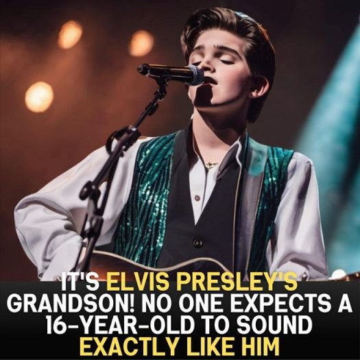 Elvis Presley’s grandson takes the stage and shows his talent. He even looks like his legendary grandfather