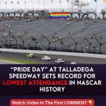 “Pride Day” at Talladega Speedway Sets Record For Lowest Attendance In NASCAR History